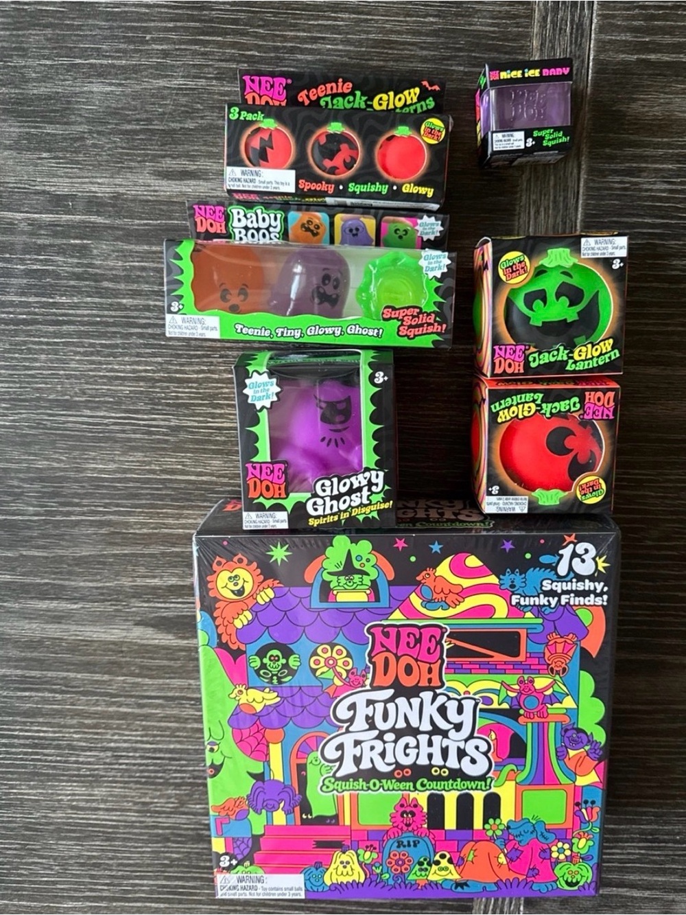 Brand new NeeDoh Viral Halloween Bundle set Pumpkins, Ghosts and Calendar